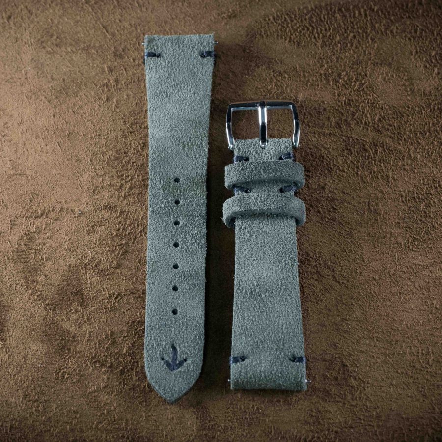 ( L.Green ) Hand Stitching Italian Suede Leather Strap - 20mm