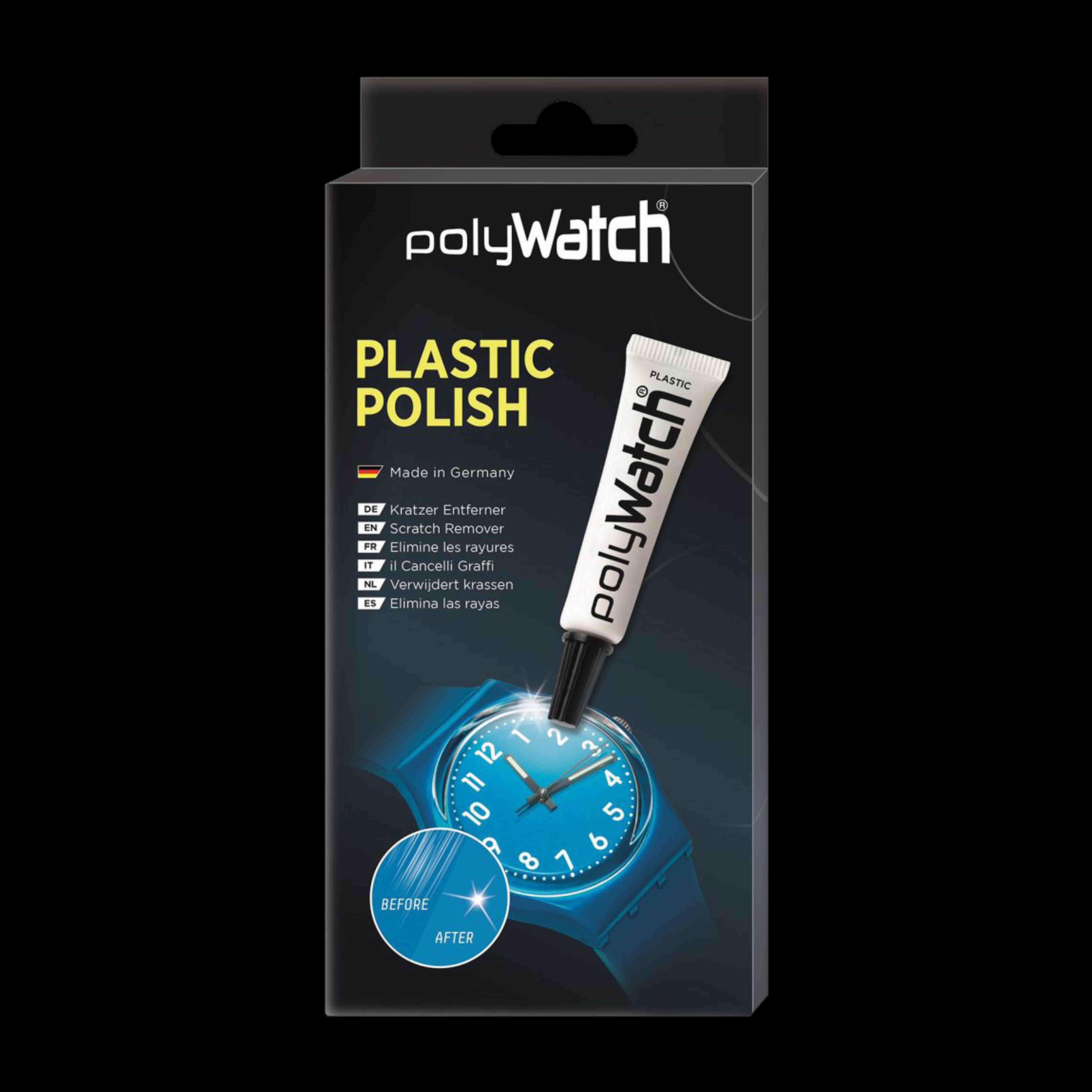 Polywatch Plastic Watch Crystal Scratch Remover String Buff Soft Polisher  and Polishing Cloth